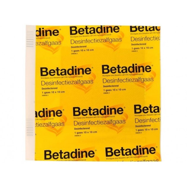 Betadine Gaas 10x10 cm Betadine Gaas 10x10 cm