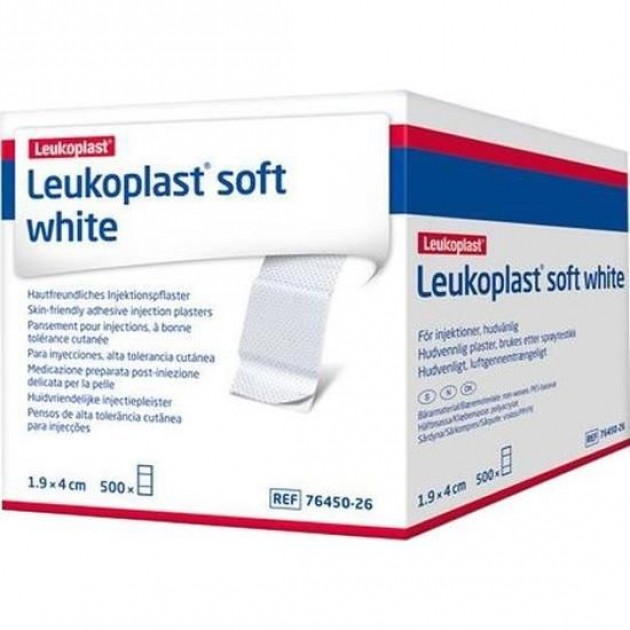 Leukoplast Injectiepleisters Soft White (500 stuks) Leukoplast Injectiepleisters Soft White (500 stuks)