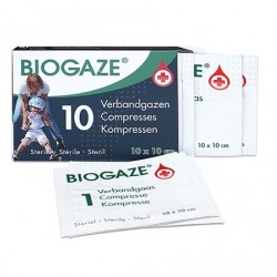 Biogaze 10x10 cm (10 stuks) Biogaze 10x10 cm (10 stuks)