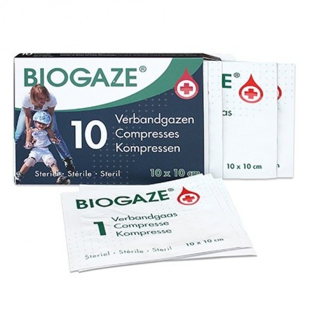 Biogaze 10x10 cm (10 stuks)