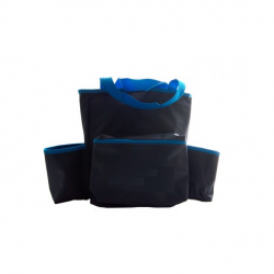 Watertas met zijvakken en ritsvak Watertas met zijvakken en ritsvak