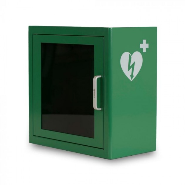 Universele AED wandkast groen met alarm Universele AED wandkast groen met alarm