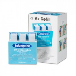Salvequick Blauwe Detecteerbare Lange Vingerpleisters 6796 (6 x 39 stuks) Salvequick Blauwe Detecteerbare Lange Vingerpleisters 6796 (6 x 39 stuks)