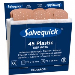 Salvequick 6036 Plastic Pleisters (6 x 45 stuks) Salvequick 6036 Plastic Pleisters (6 x 45 stuks)