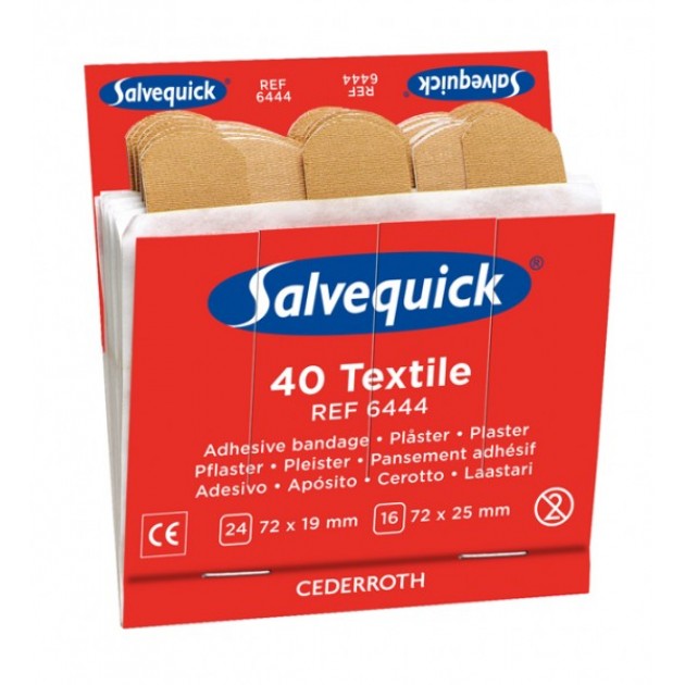Salvequick 6444 Textielpleisters (6 x 40 stuks) Salvequick 6444 Textielpleisters (6 x 40 stuks)