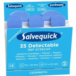 Salvequick Blauwe Detecteerbare Pleisters 6735 (6 x 35 stuks) Salvequick Blauwe Detecteerbare Pleisters 6735 (6 x 35 stuks)